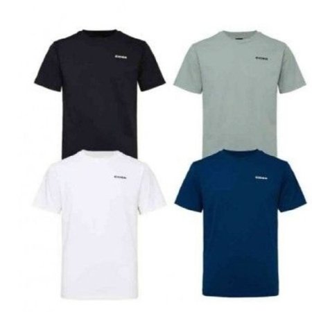 남성 잠재권축 라운드 티셔츠