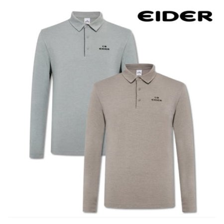 남성 잠재권축 긴팔 폴로 티셔츠