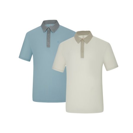 키아르 남성 여름 카라배색 반팔티셔츠