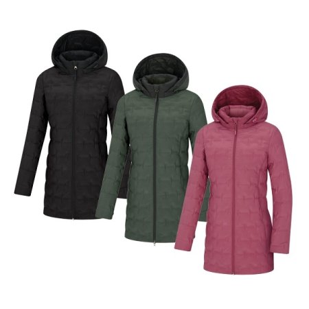 에리얼 여성 겨울 중기장 구스다운자켓