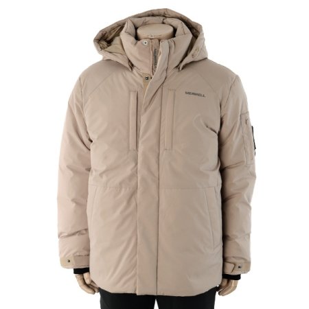 남성 인퀄팅 구스 다운점퍼 베이지