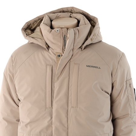 남성 인퀄팅 구스 다운점퍼 베이지