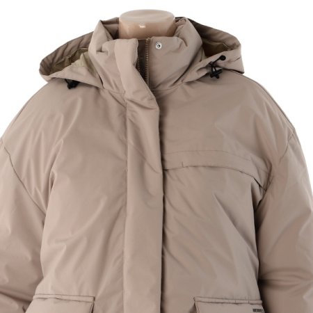 여성 인퀠팅 다운 자켓 베이지