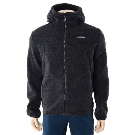 남여공용 후드 솔리드 부클 자켓