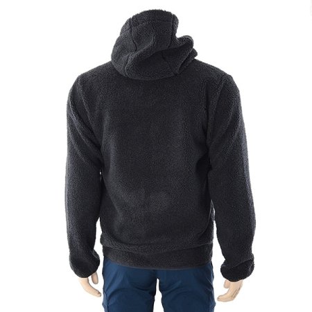 남여공용 후드 솔리드 부클 자켓