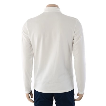 남성 에센셜 반집업 긴팔 티셔츠화이트