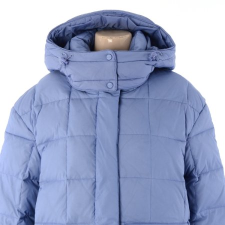 여성 사각퀄팅 긴기장 다운 자켓