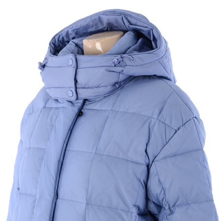 여성 사각퀄팅 긴기장 다운 자켓