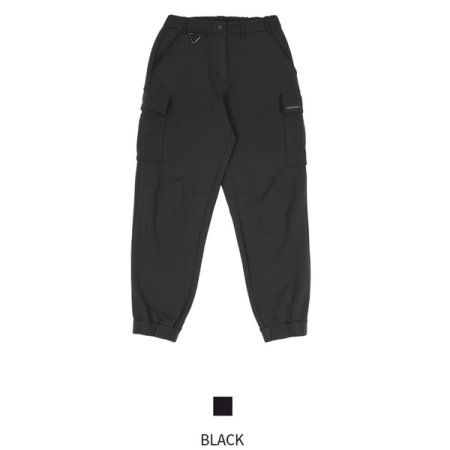 여성 우븐 본딩 조거 팬츠