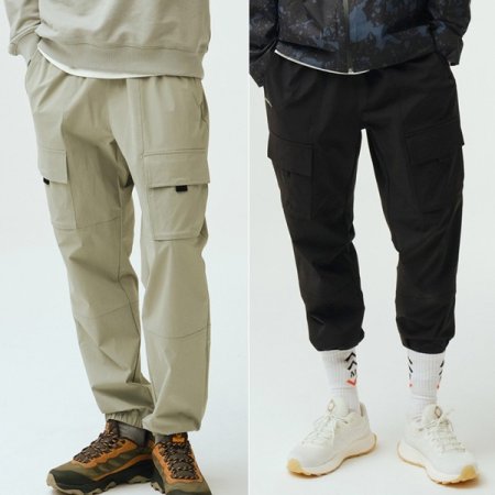 남성 카고 우븐 조거 팬츠