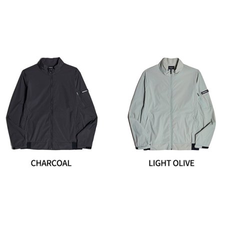 남성 하이넥 홀겹 자켓