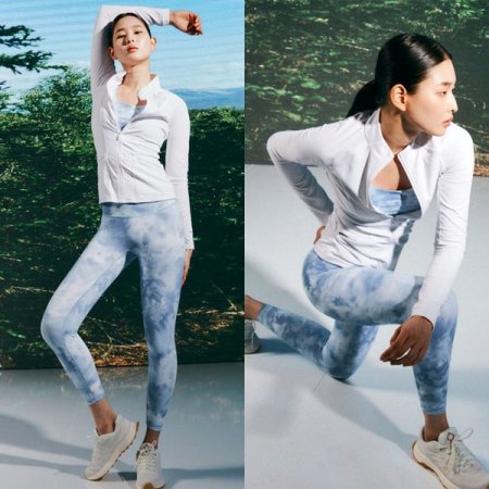 여성 라이크라 풀 집업