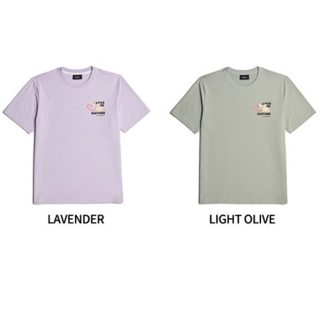 남여공용 사막여우 그래픽 반팔 티셔츠