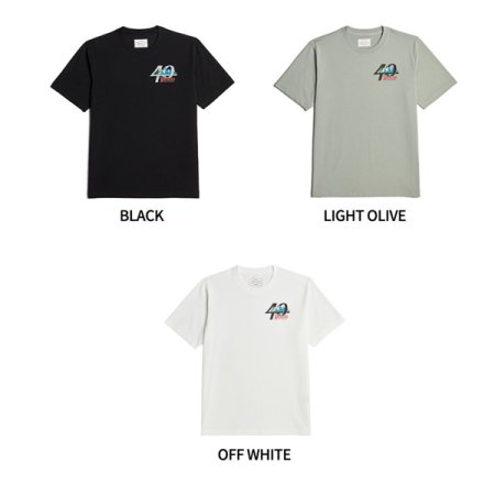 남여공용 40주년 그래픽 반팔 티셔츠