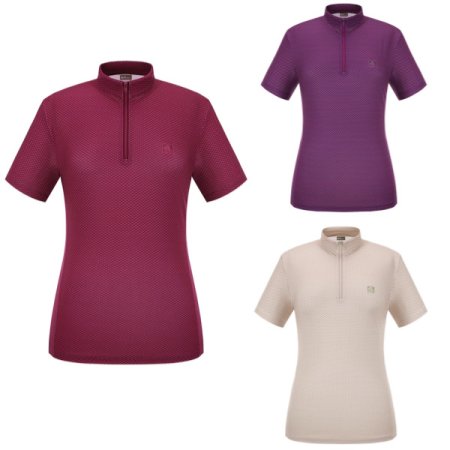 여성 피케허니컴하프우먼짚티셔츠