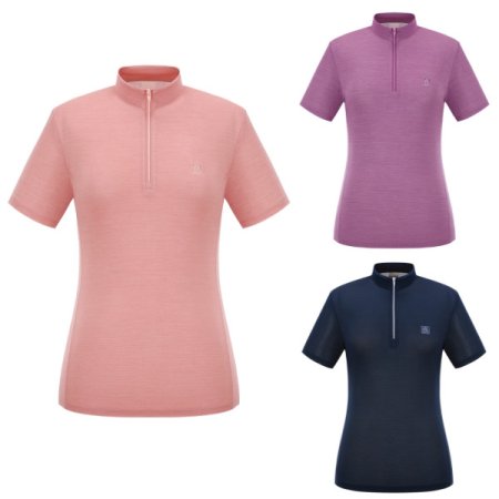 에어리멜란하프우먼짚티셔츠