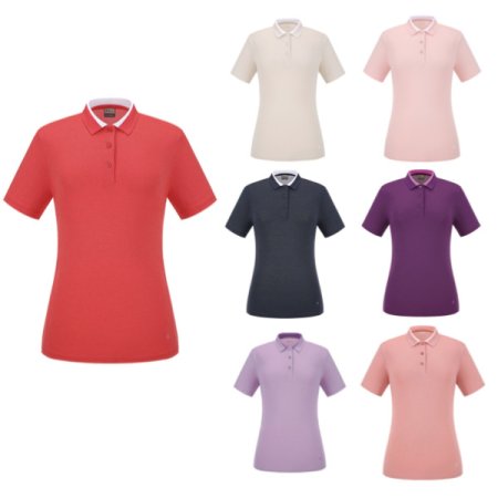 아이스에버요꼬칼라하프우먼티셔츠