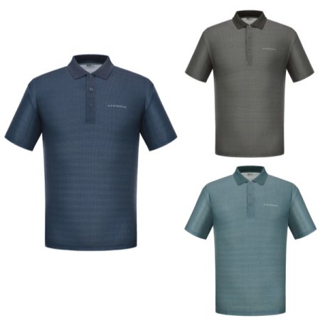 남성 미니체크요꼬칼라하프티셔츠