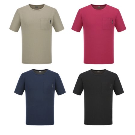 남성 AM써플라운드하프티셔츠