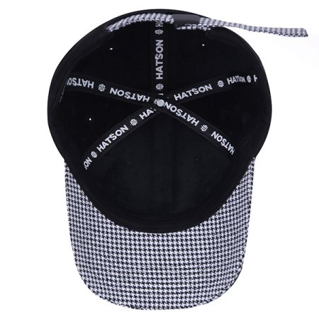 체크챙스웨이드볼캡