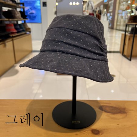 와이어챙 땡땡이 벙거지 모자