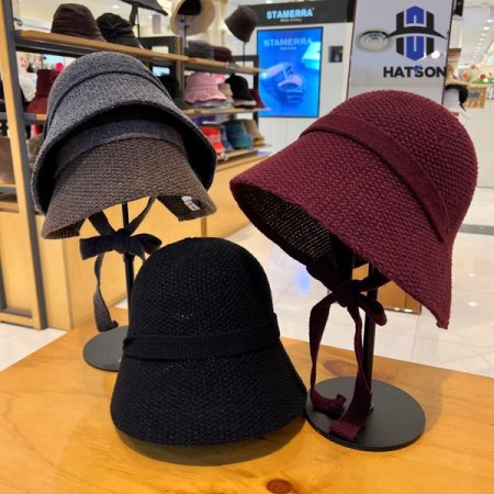 여성 간절기 끈달이 벙거지 모자