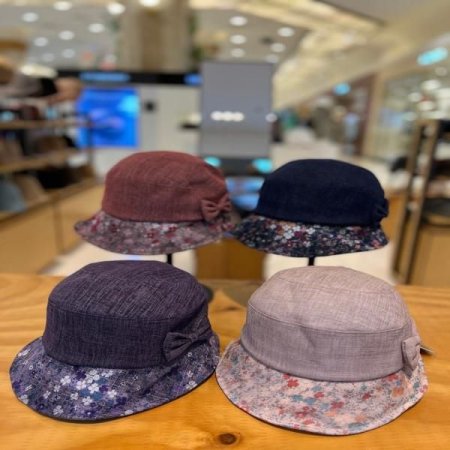 피에르가르뎅 꽃무늬 리본 벙거지