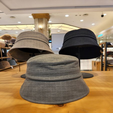 솔리드 체크 벙거지H21302