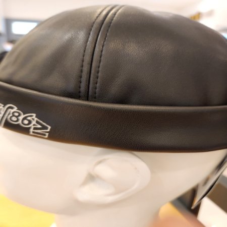 인조가죽 와치캡 모자