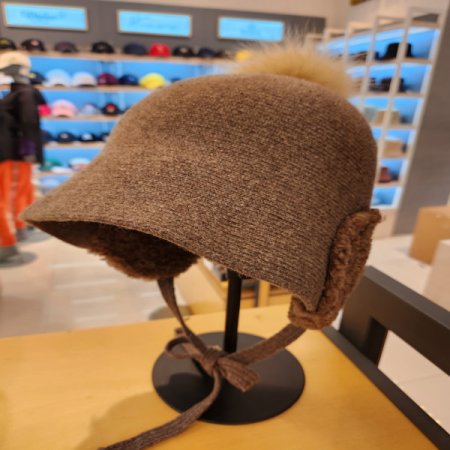 여성 라쿤퍼 방울 니트 보닛햇