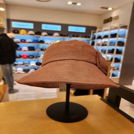 여성 여름 와이어 챙 리본 벙거지