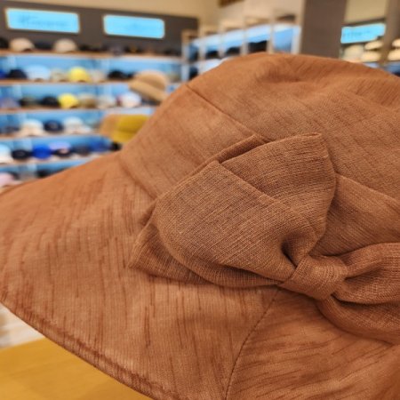 여성 여름 와이어 챙 리본 벙거지