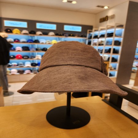 여성 여름 와이어 챙 리본 벙거지