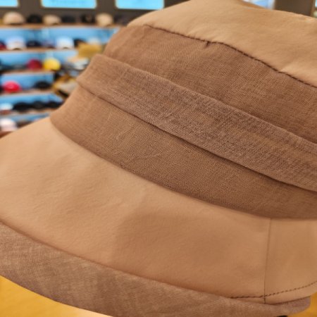 피에르가르뎅 여성 린넨 혼방 벙거지