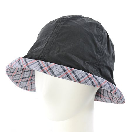 피에르가르뎅 여성 체크 배색 버킷햇