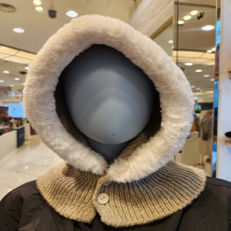 여성 겨울 니트 바라클라바 후드워머