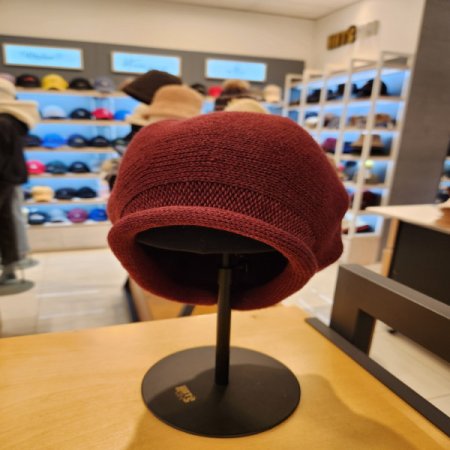 피에르가르뎅 여성 니트 심플 베레모