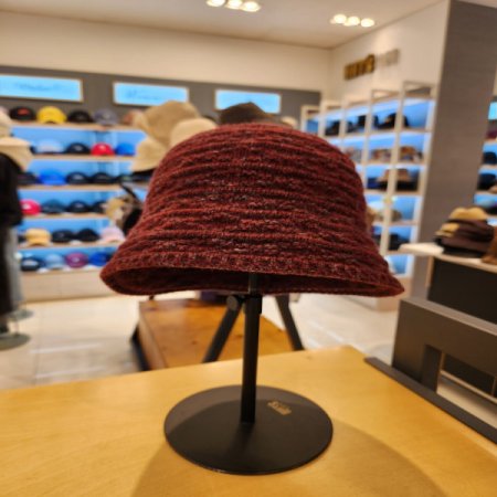 여성용 겨울 울 니트 버킷햇 벙거지