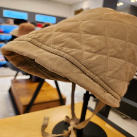 여성용 겨울 퀼팅 끈달이 보닛햇