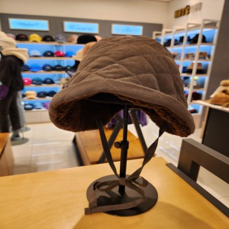 여성용 겨울 퀼팅 끈달이 보닛햇