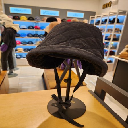 여성용 겨울 퀼팅 끈달이 보닛햇