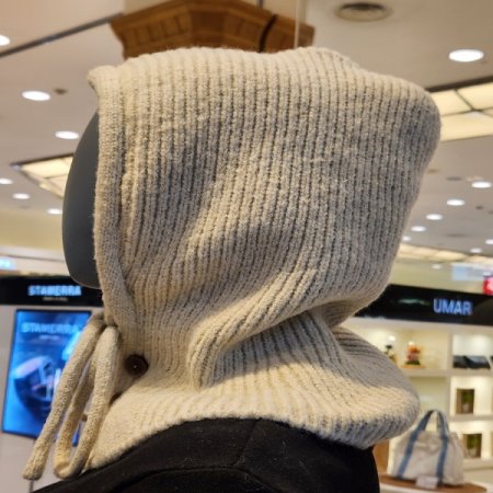 여성용 겨울 니트 바라클라바 후드워머