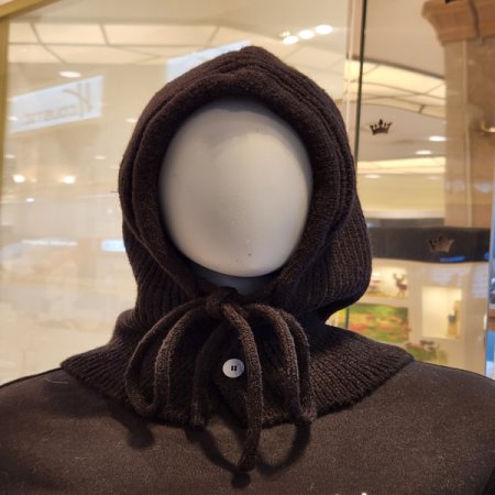 여성용 겨울 니트 바라클라바 후드워머