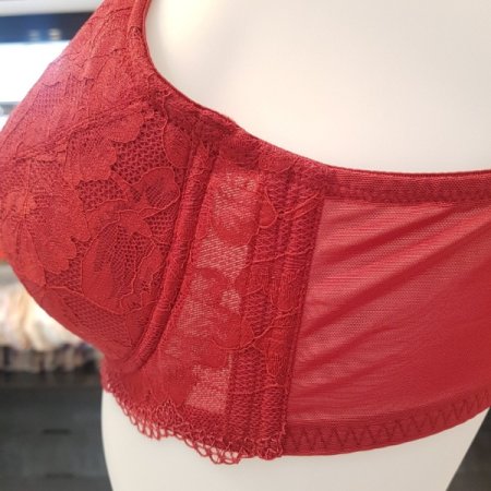 레드컬러 풀컵 보정브라 팬티세트