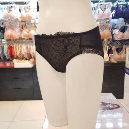 면스판 힙레이스 블랙 여성팬티