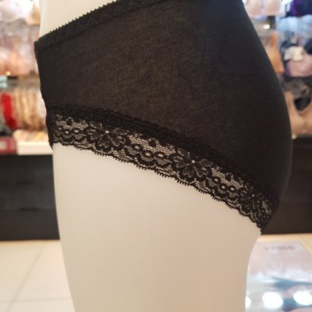 면스판 힙레이스 블랙 여성팬티
