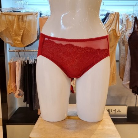 D컵 넓은날개 보정브라 헴팬티세트