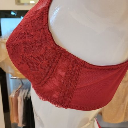 D컵 넓은날개 보정브라 헴팬티세트