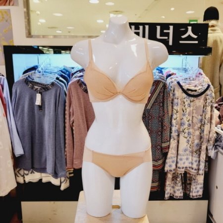 예쁜가슴 왕뽕브라 헴라인팬티 세트