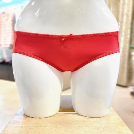 리본포인트 헴라인 빨간색팬티